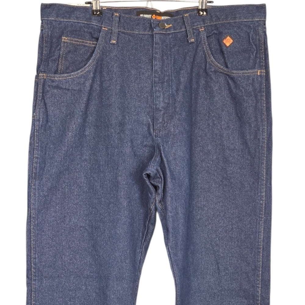 Wrangler FR Flame Resistant Jeans Mens 38x34 Blue 31 Relaxed Straight CAT 2 NEW